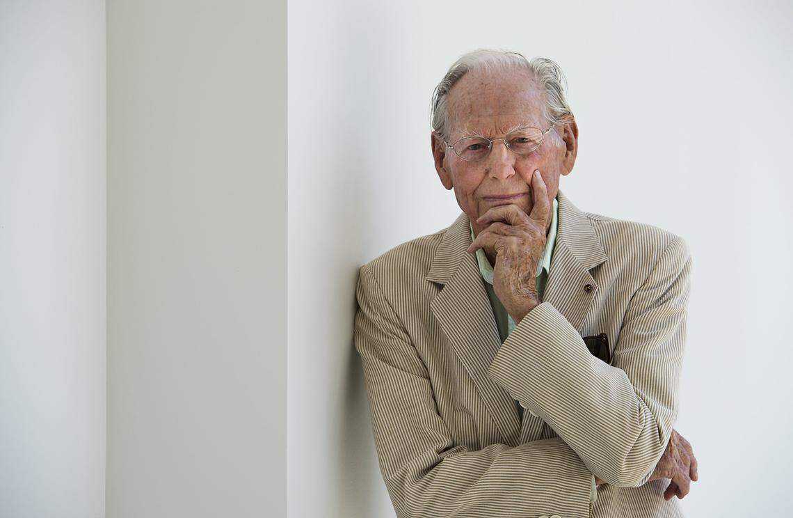 Sacramento painter Wayne Thiebaud, photographed in 2016 in Davis, died Saturday at his home in Sacramento. He was 101.