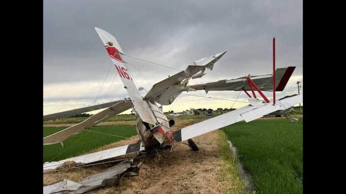 A single-engine plane struck a Ford 1-150 in Sutter County on Tuesday after a pilot couldn’t generate enough “lift” for takeoff, authorities said. The driver was taken to a hospital for “precautionary injuries,” the California Highway Patrol said.