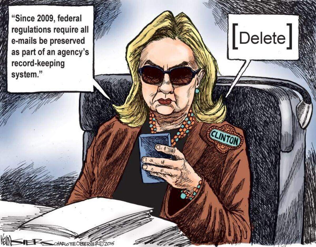 cartoon of hillary and the fishing lure Gallery: Editorial cartoons on Hillary Clinton