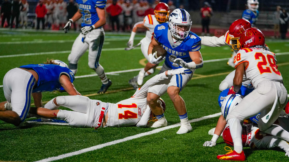 Rocklin running back Mason Silva had touchdown runs of 1 and 14 yards in the 34-13 win over Jesuit in the second round of the Sac-Joaquin Section playoffs.