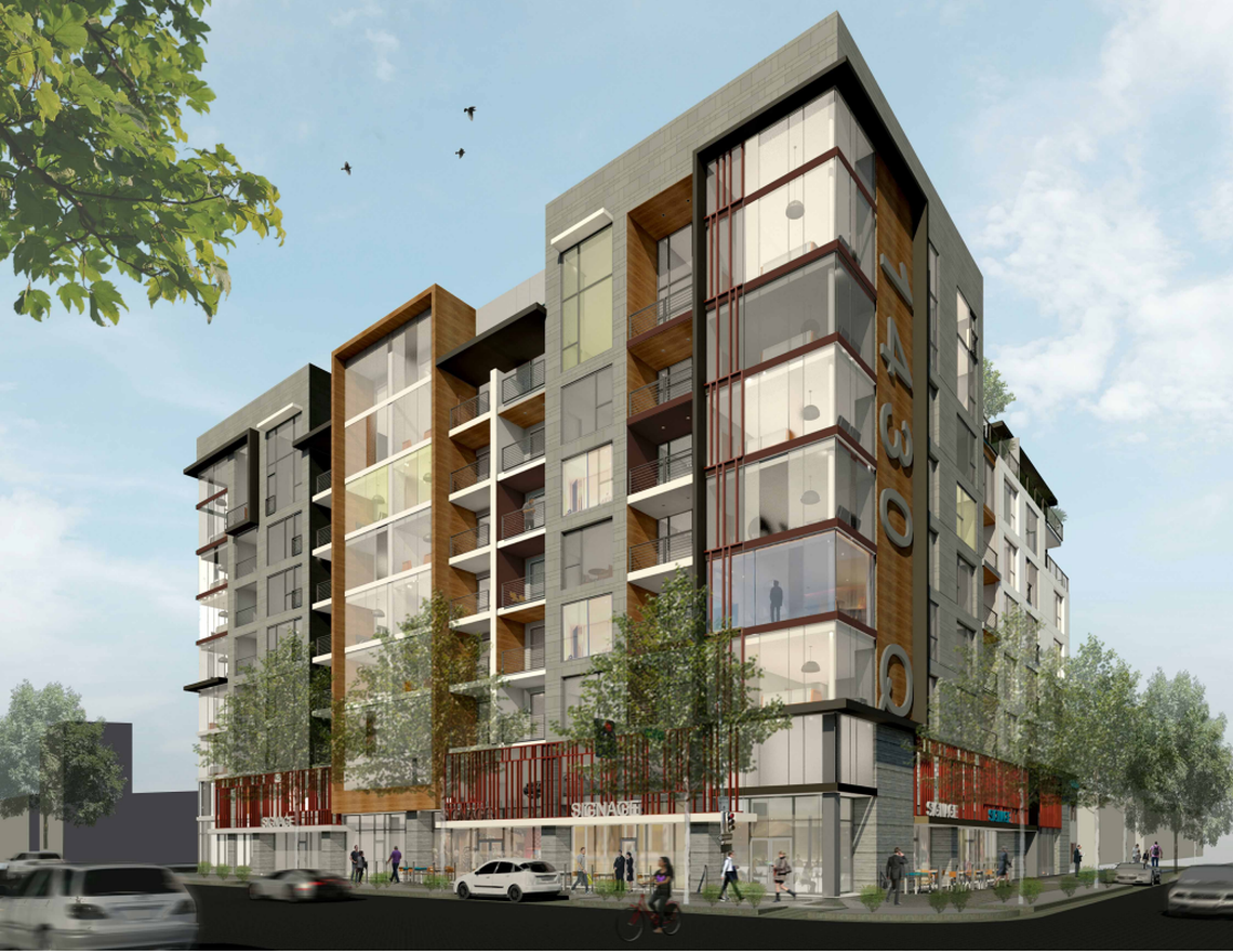 15Q is an eight-story mixed use building with 73 residential units, ground floor retail and commercial space under construction at 15th and Q streets.
