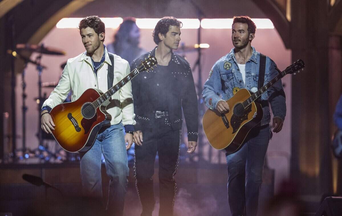 Nick, Joe and Kevin Jonas of the Jonas Brothers perform on Friday at Golden 1 Center.