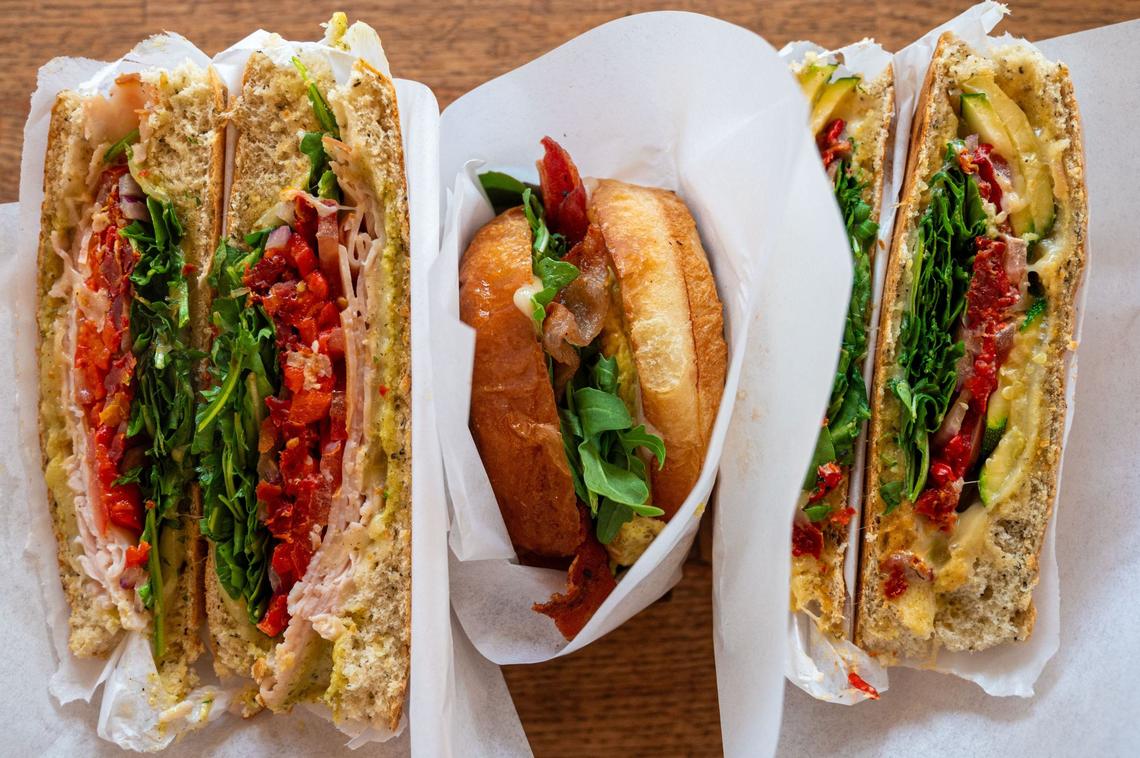 The turkey panini, bacon breakfast sandwich and veggie panini are available at Tule Coffeehouse in Elk Grove on Saturday, July 20, 2024.