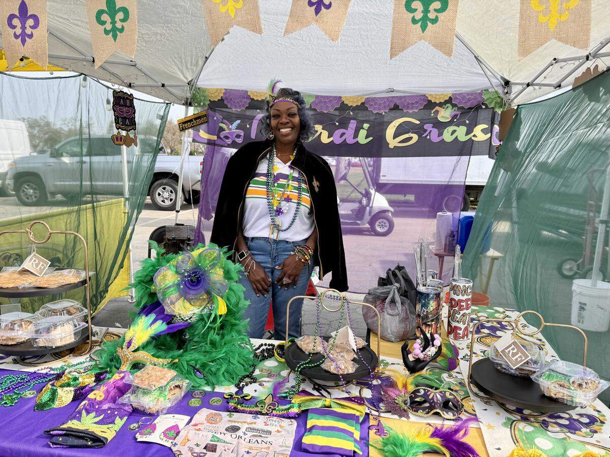 Tara Henry of Glam Meme Sweets Treats and Catering sells her New Orleans-style sweets including king cake and pralines at the Lunar New Year Tet Festival & Parade in Elk Grove on Saturday, Feb. 14.