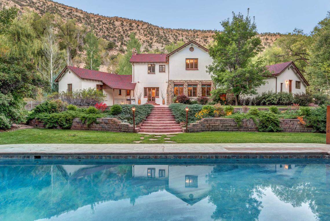 The 5,350-square-foot home built by Mary Converse of the Converse Rubber Co. is for sale in Colorado. It sits on 165 acres.