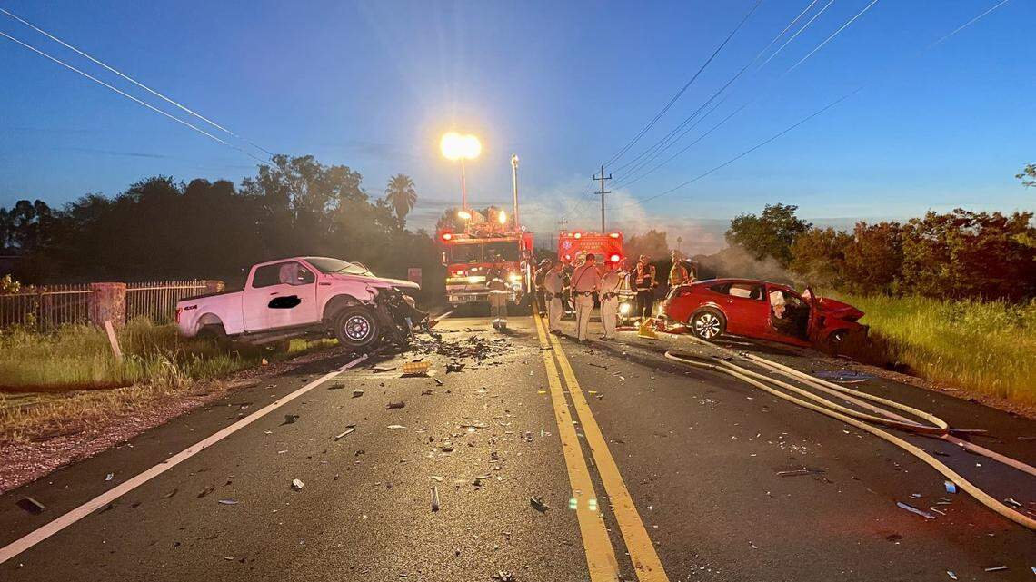 One driver died at the scene and the other was taken to a hospital with minor injuries after a crash Thursday morning, April 27, near Grant Line and Bradshaw roads in Elk Grove, police and fire officials said.