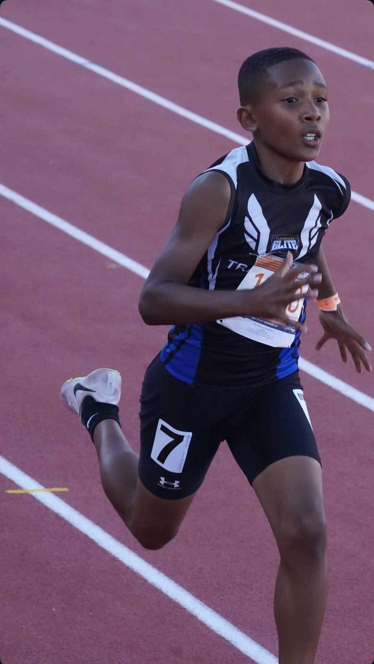 Quincy Frey, 10, participated in the USA Track and Field Junior Olympics for Playmakers Elite in Savannah, Ga. He took home a gold and bronze medal.