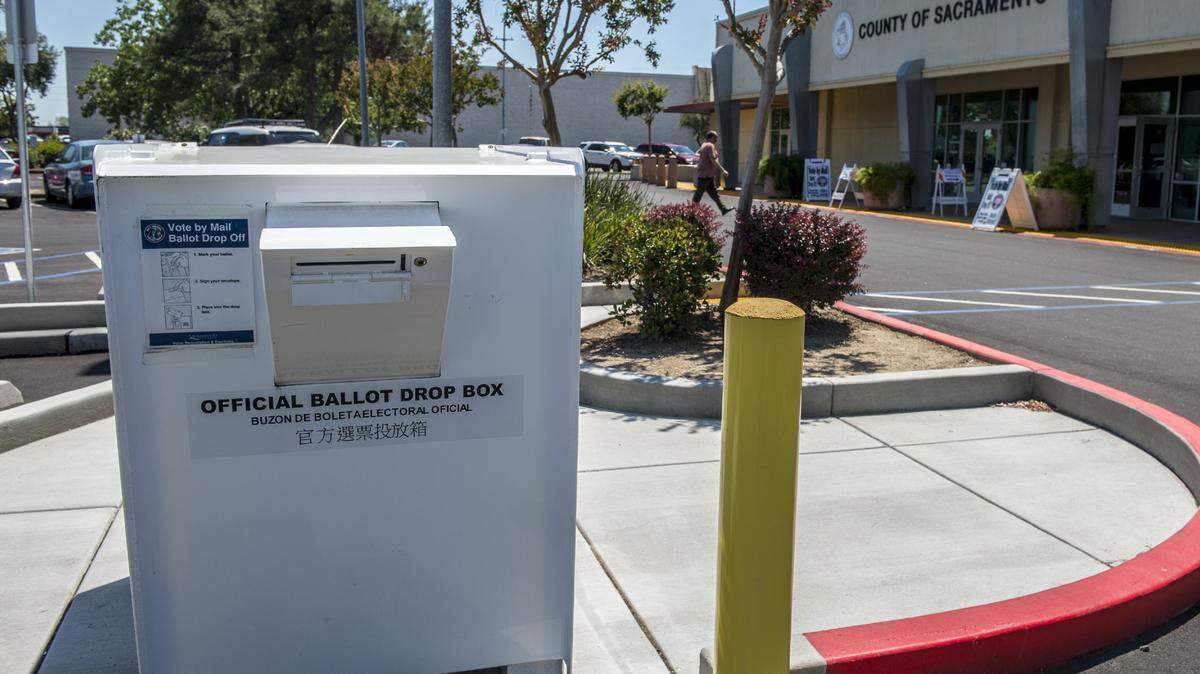 Voters dropped off their ballots at locations such as this one at Department of Voter Registration and Elections for the June 5 primary.