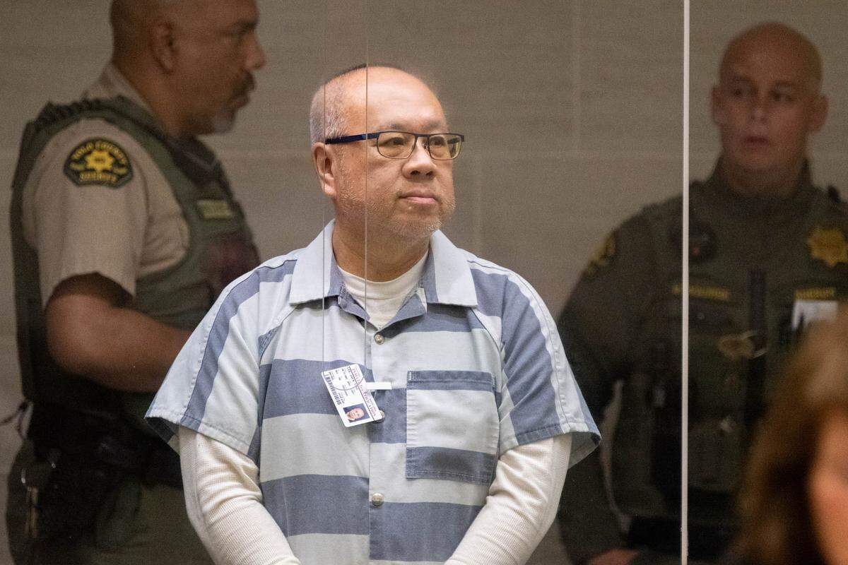 Jack Ying Lee, operations manager of Devastating Pyrotechnics, appears in Yolo County Superior Court in Woodland, on Monday, April 13, 2026. His arraignment on seven counts of murder and other charges related to the Esparto fireworks explosion was delayed until Thursday.