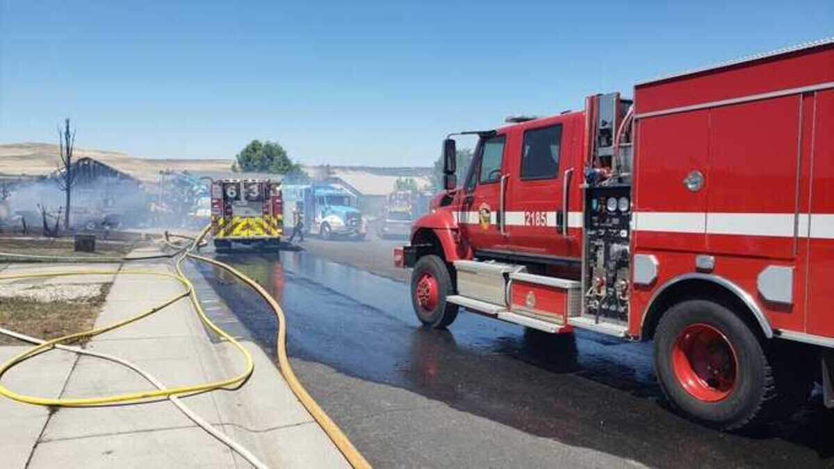 The Nelson Fire burning near Oroville, California on Wednesday June 17, 2020, burned four homes.