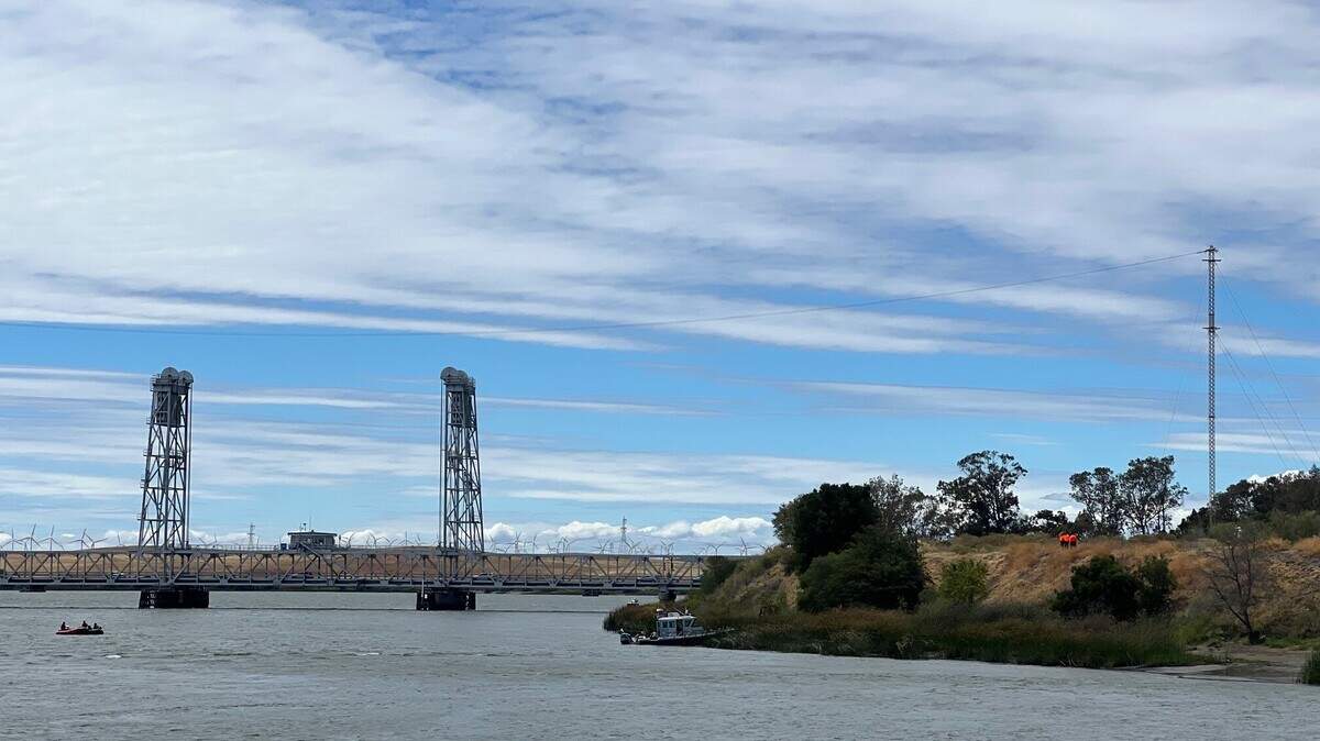 Recovery efforts at the Sacramento-San Joaquin River Delta after three individuals went missing on July 3rd, 2022.