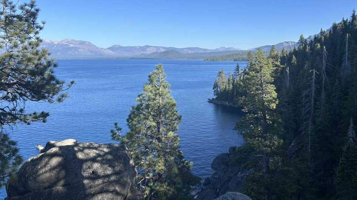 Looking south from Rubicon Point on June 27 toward the stretch of Lake Tahoe where a Chris-Craft capsized during a violent storm days earlier. The June 21 accident near D.L. Bliss State Park killed eight people.