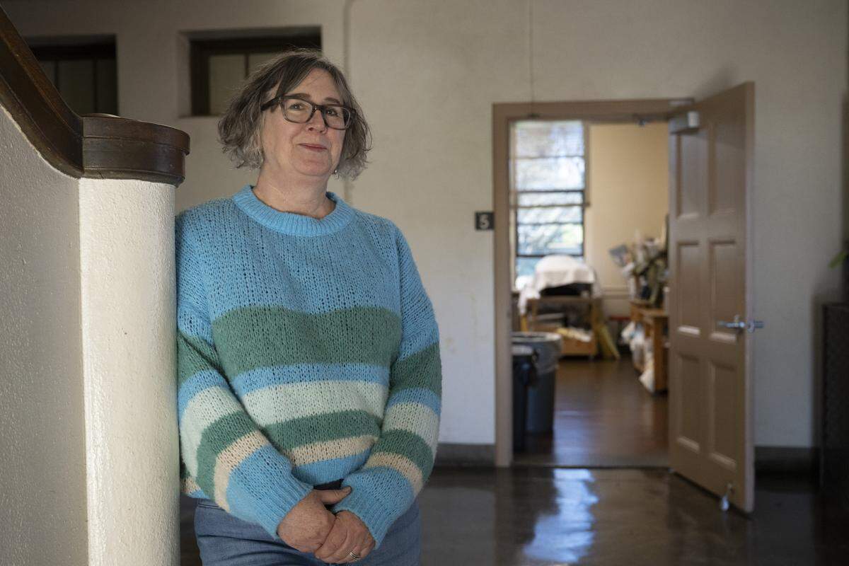 Shannon Ross, co-founder of East Sacramento Neighbors for Smart Growth, poses for a photo at A. Warren McClaskey Adult Center in East Sacramento earlier this month.