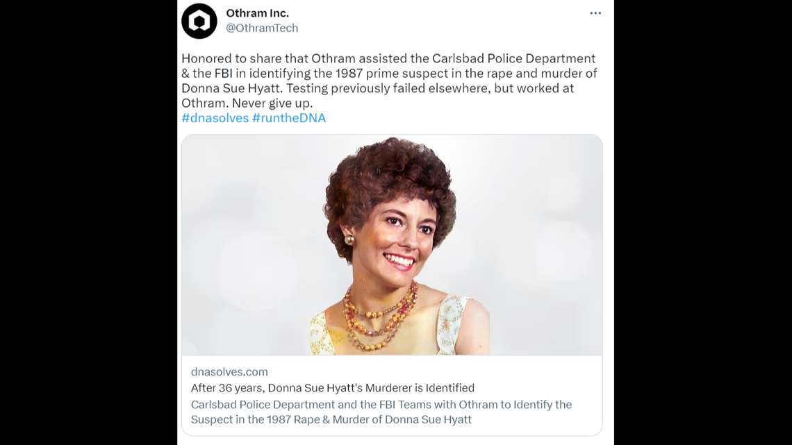 A suspect has been identified in a New Mexico woman’s 1987 killing after a man’s body was exhumed in Texas, officials said.