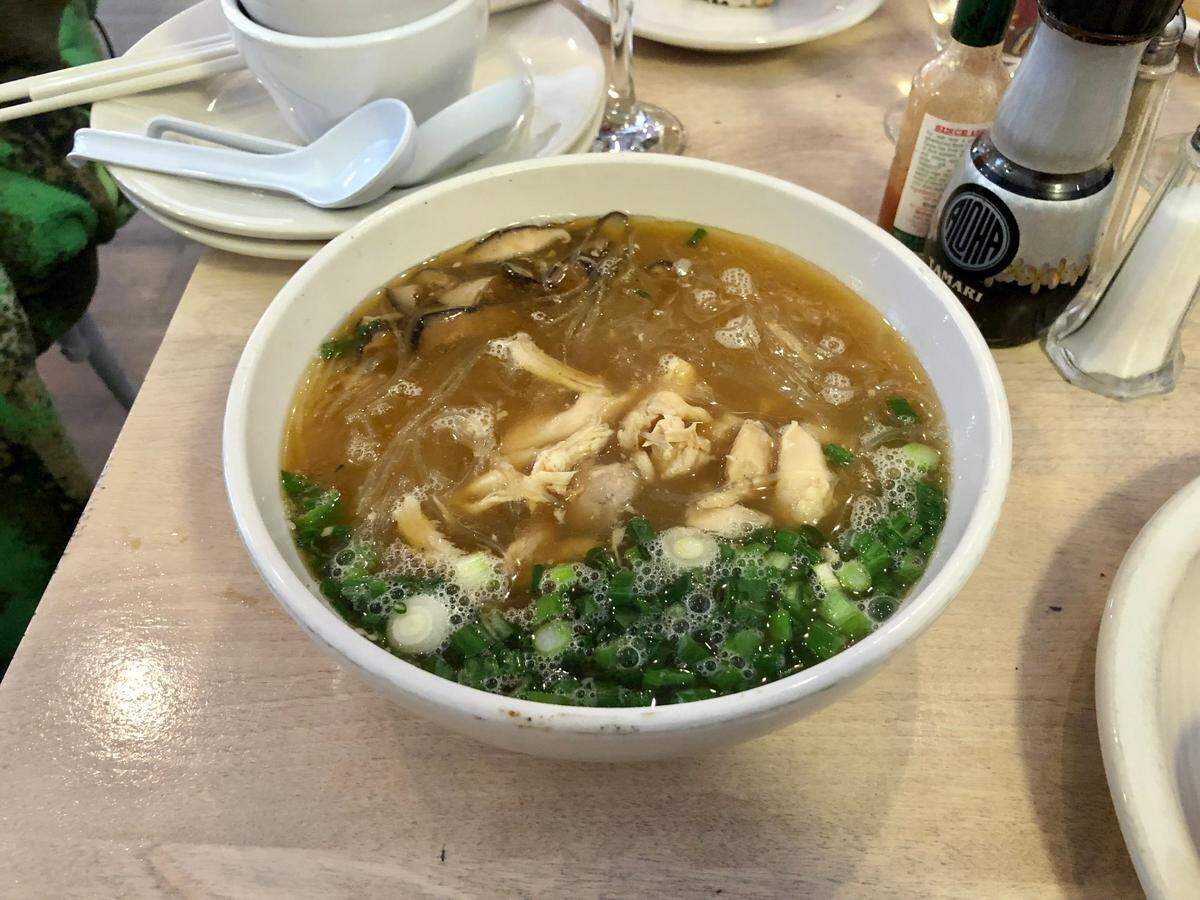 Kau Kau’s chicken long rice dish. The Hawaiian restaurant closed in August 2025.