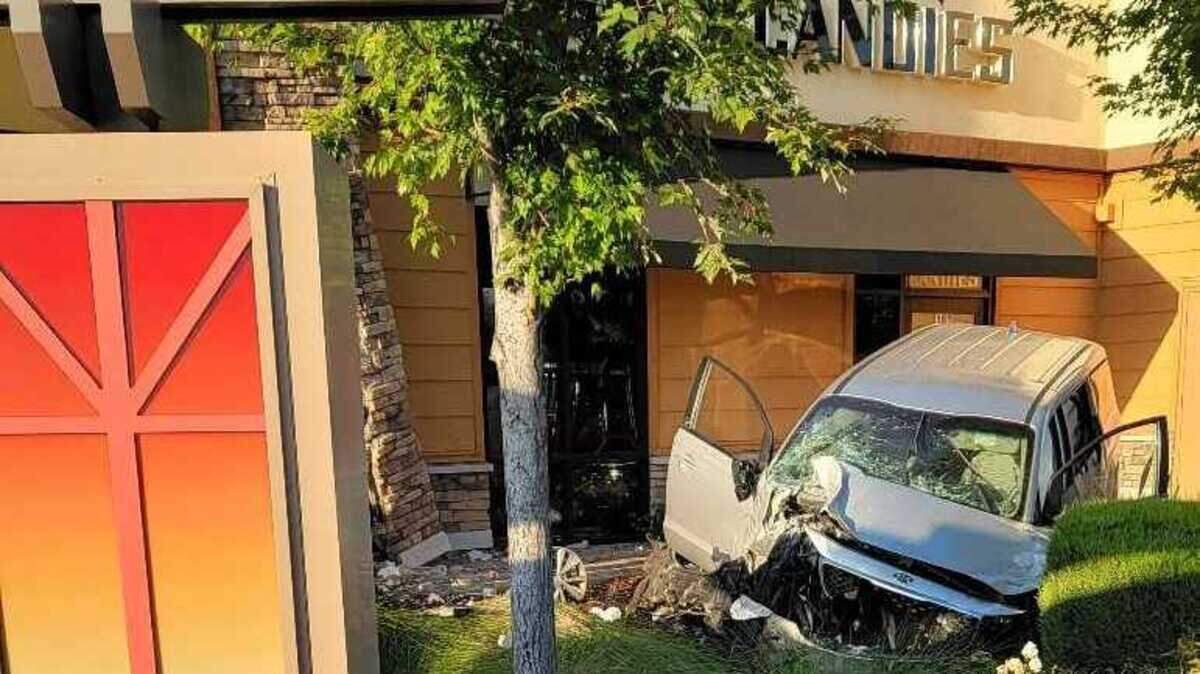A reported stolen vehicle on Monday crashed near the See’s Candies store at the Crossings shopping center along Sierra College Boulevard near Interstate 80 in Rocklin.