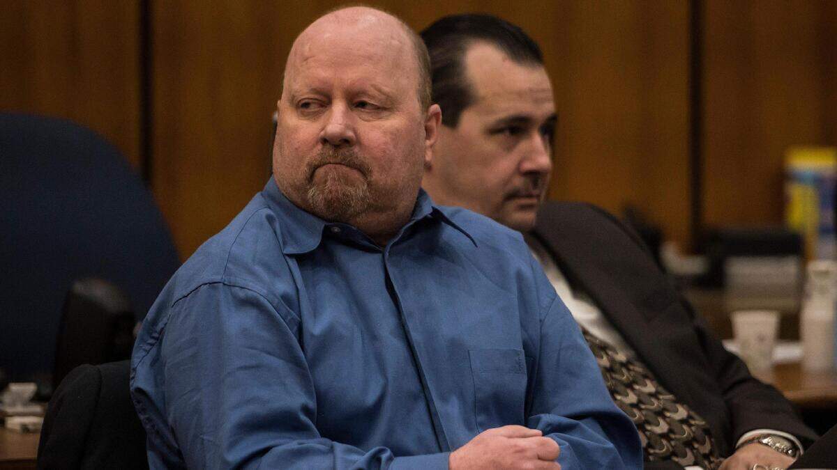 The trial of Jack Breiner in the 2016 murder of Modoc County Sheriff’s deputy Jack Hopkins began on Tuesday, Nov. 13, 2018, in Sacramento. Behind Breiner is defense attorney Craig Collins.