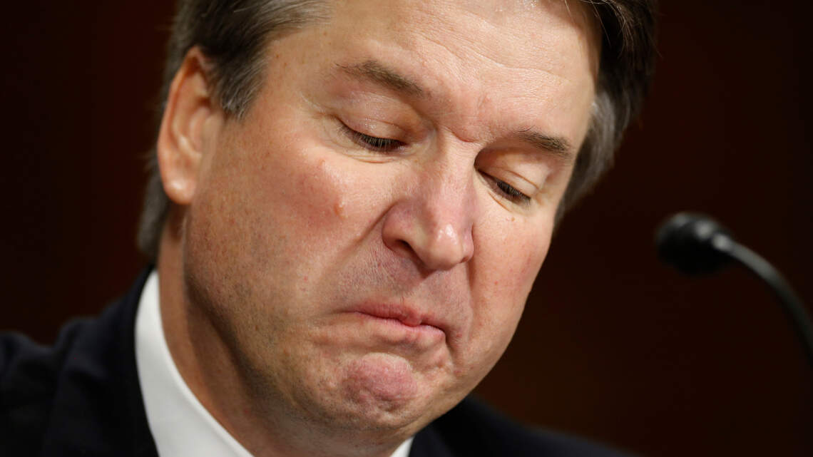A crying Brett Kavanaugh. This is what white male privilege looks like