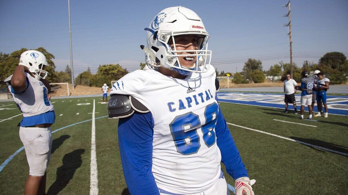 Lineman Evan Bennett enrolled at Capital Christian before his junior season and transferred to Mater Dei of Santa Ana for his senior year.