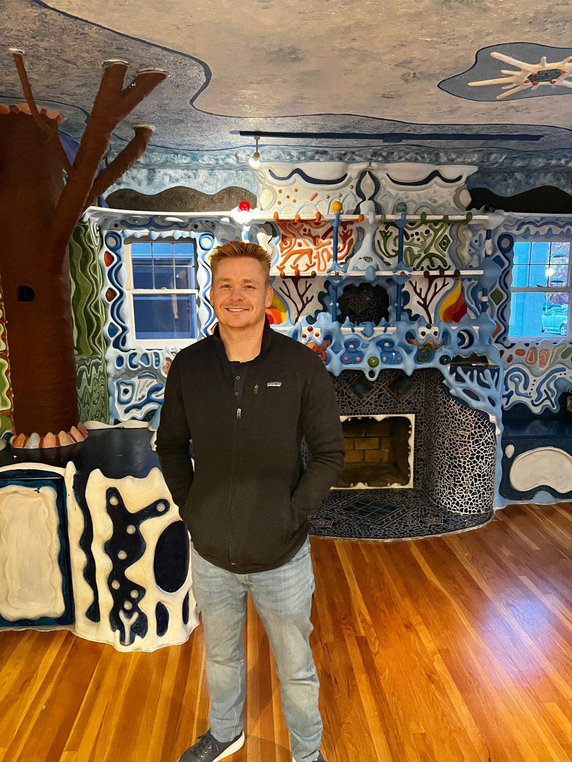 Bobby Peterson, who bought the famous house on Coleman Way, where he is standing, understands how sentimental the home is to the family of the previous owner.