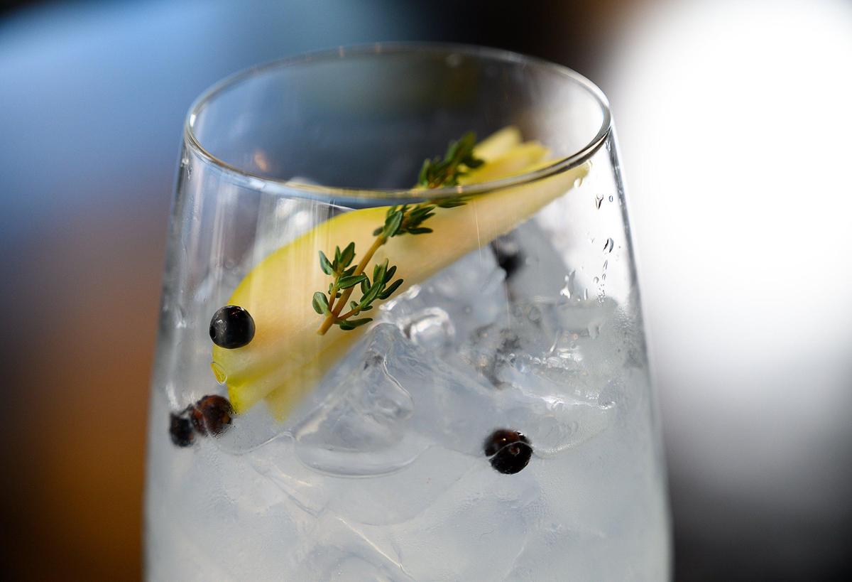 A gin and tonic at Cadmen Spit and Larder.