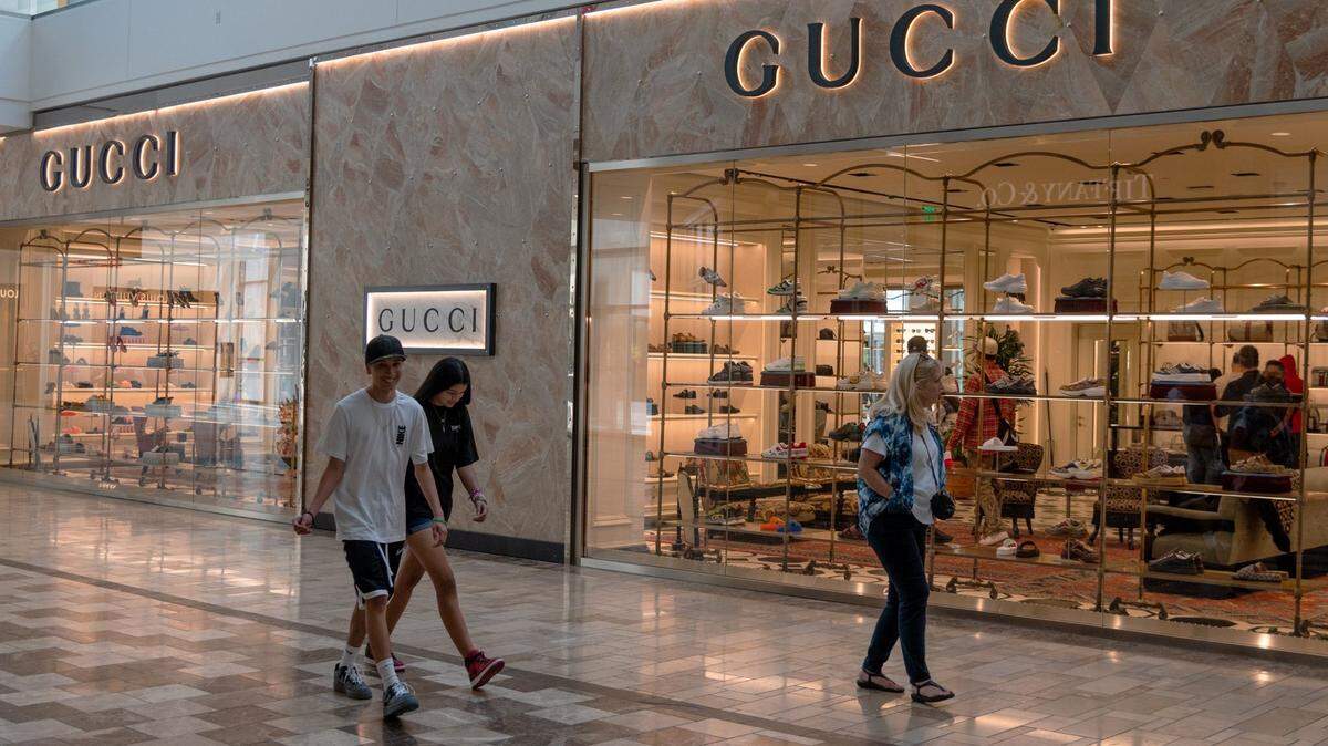 Shoppers browse for items in the Gucci Store at the Westfield Galleria at Roseville on Friday, June 17, 2022.