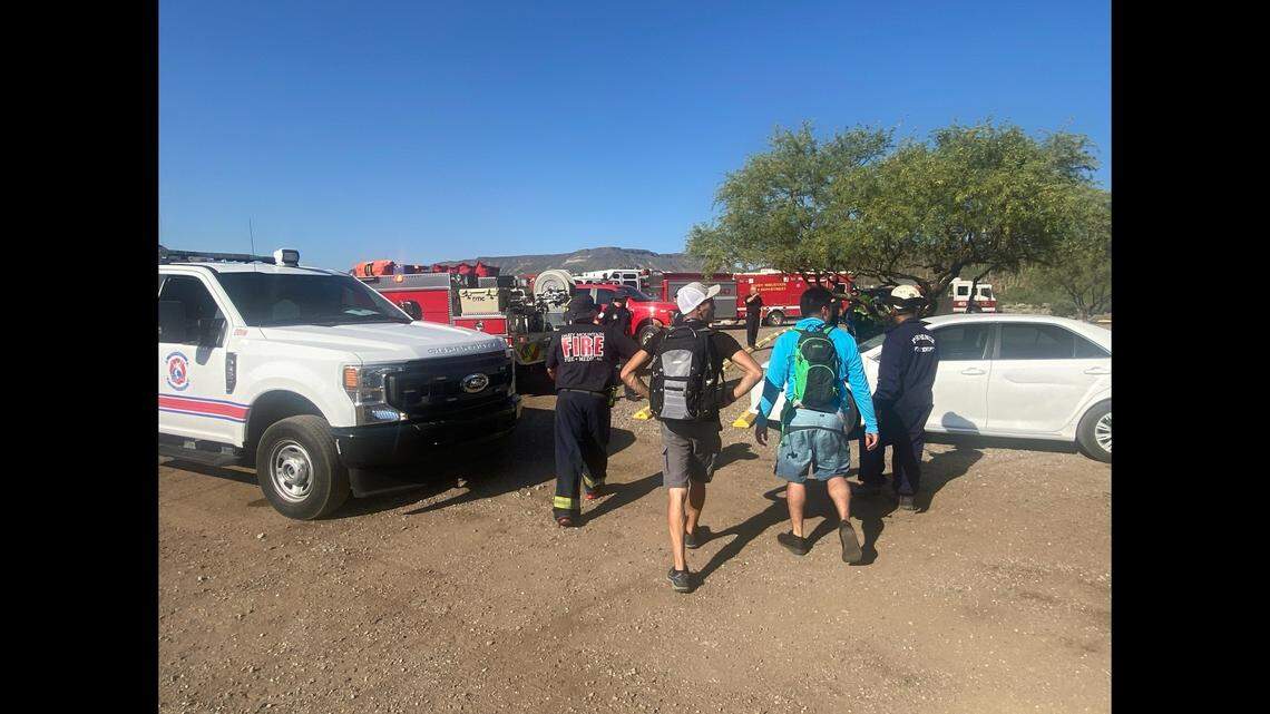 A hiker died after his group ran out of water halfway through their Arizona hike, media reports say. Photo from Scottsdale Fire Department