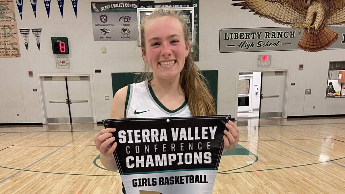 Liberty Ranch High School freshman Haley Smith is a 4.0 student who leads the Sierra Valley Conference champion Hawks in scoring and rebound.