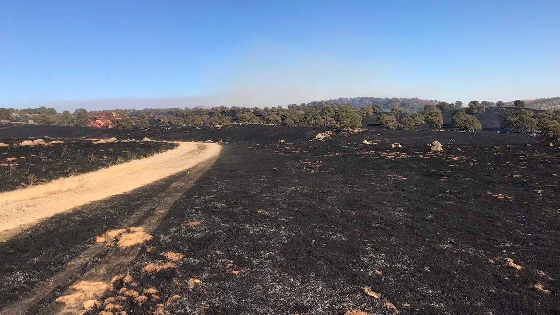 The Tulloch Fire in Tuolomne County has burned through 573 acres and is 25 percent contained.