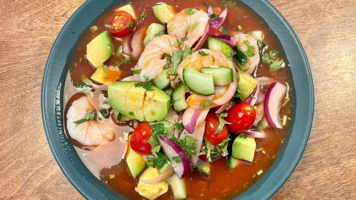 La Costa Cafe’s Mexican-style shrimp ceviche is a flagship dish.