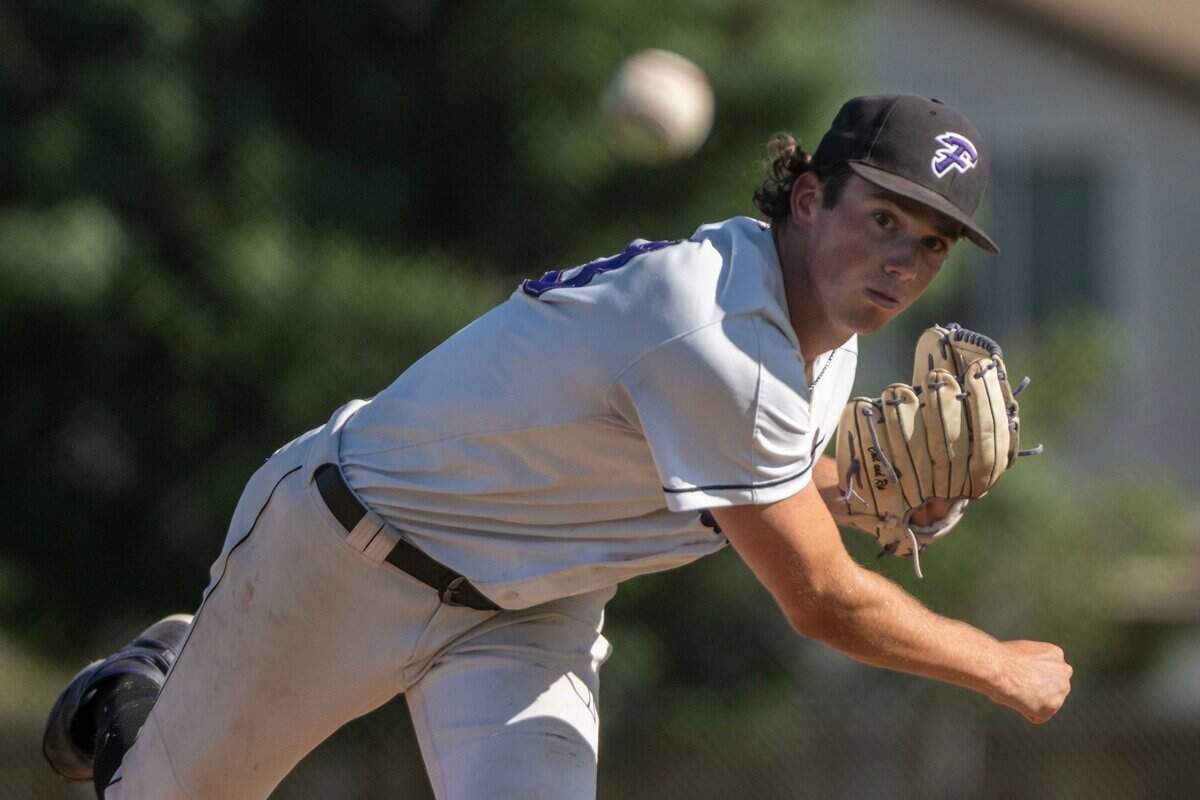 Franklin Wildcats pitcher Nic Abraham pitches against Turlock Bulldogs in a CIF Sac-Joaquin Section Division l baseball quarterfinal playoff game on Thursday at Franklin High School in Elk Grove.