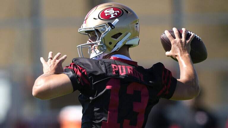 49ers practice overshadowed by big-name absences, but Brock Purdy shines