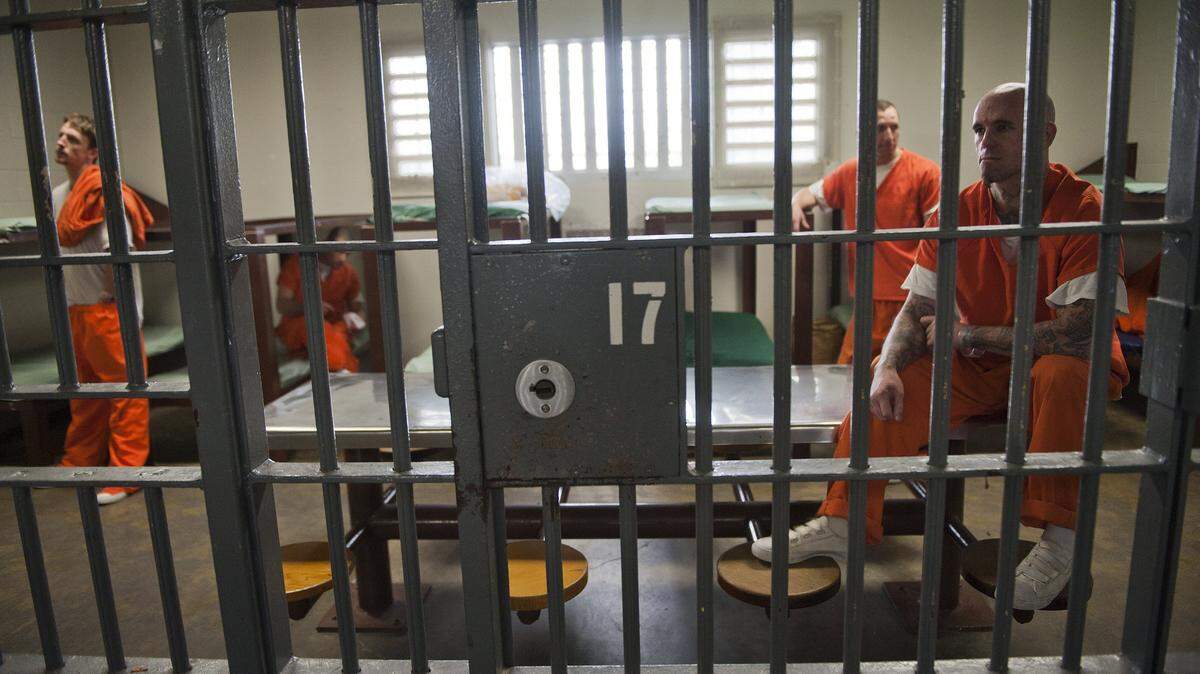 Inmates wait in the Roger Bauman intake facility for assessment before integrating into the Rio Cosumnes Correctional Center in Elk Grove in March 2012. California lawmakers and a Sacramento county supervisor want an investigation into the use of jail inmate welfare funds that come from phone calls and commissary sales.