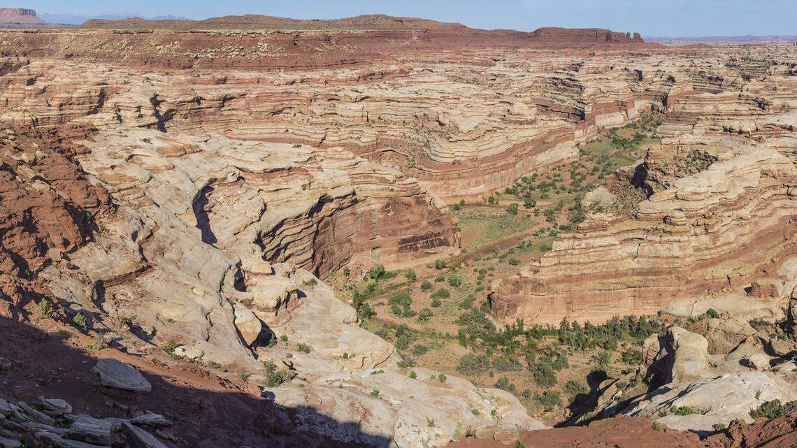 In this photo, The Maze is shown at the Canyonlands National Park. The remote area has “deep, labyrinth-like canyons,” geologists say.