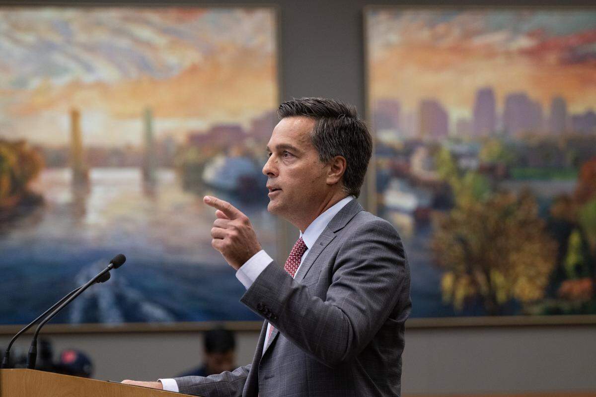 Steve Cook, an attorney representing a group called Citizens for Positive Growth & Preservation, asked for a pause to the proposed six-story Alhambra apartment project to examine health and safety concerns during the Sacramento City Council meeting on Tuesday.