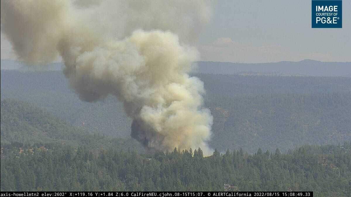 A seven to ten archer fire that broke out in Placer County on August 15, 2022.