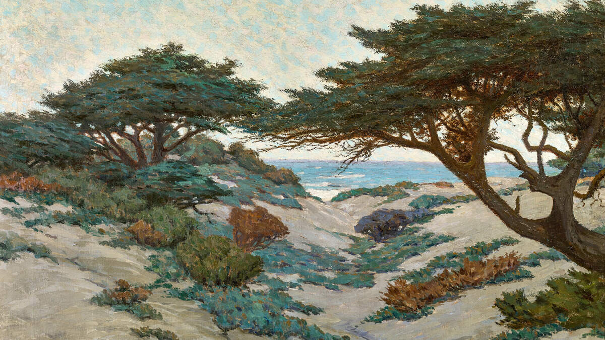 Granville Redmond, who did this piece called “Carmel Coast,” is considered one of early California’s premiere painters.