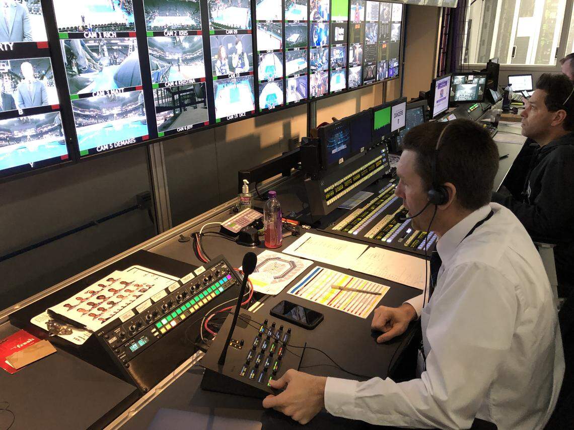 Brian Hilton has been the Kings’ video control room director for 13 years. He will be going to NBA All-Star Weekend for the second time.