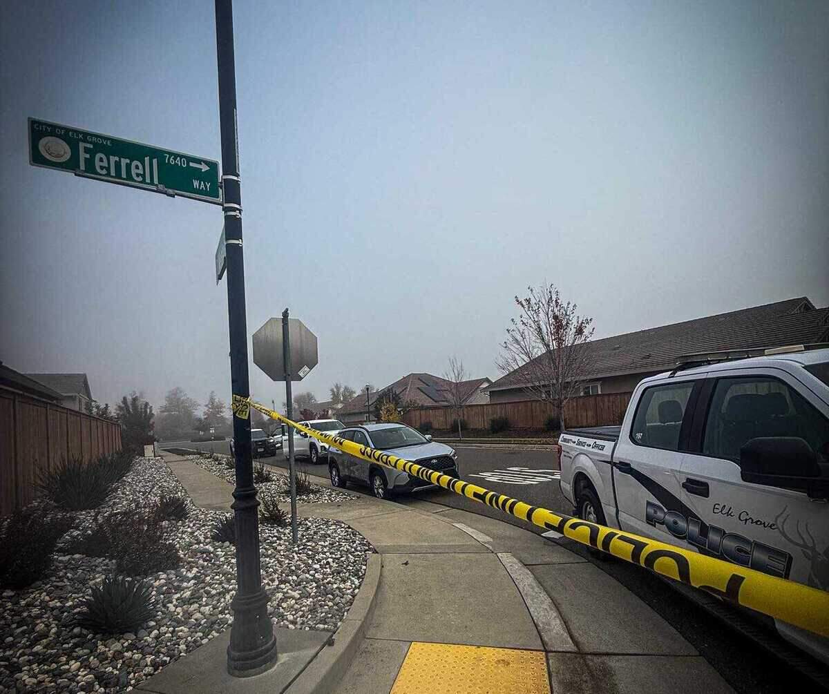 Officers on Tuesday Dec. 2, 2025, investigate at the scene of a fatal stabbing of an 11-year-old boy at his home in the 7600 block of Ferrell Way in Elk Grove.