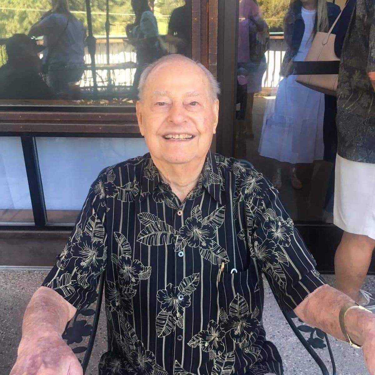 Lou Conter celebrates his 100th birthday with family in Grass Valley on Sept. 13, 2021. Conter, the last survivor of the attack by the Japanese on the USS Arizona, died Monday at the age of 102, surrounded by family in Grass Valley.