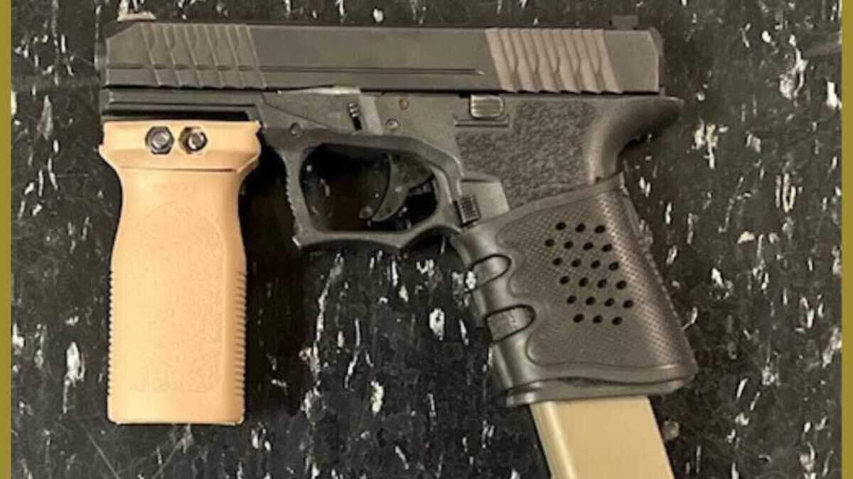 Detectives arrested two suspects in a May 3, 2023, strong-arm robbery outside at a market near Stockton Boulevard and 65th Street in Sacramento, California. Sheriffâs officials said investigators found this loaded Polymer80 handgun in the backpack of one of the teen suspects at his Elk Grove school.