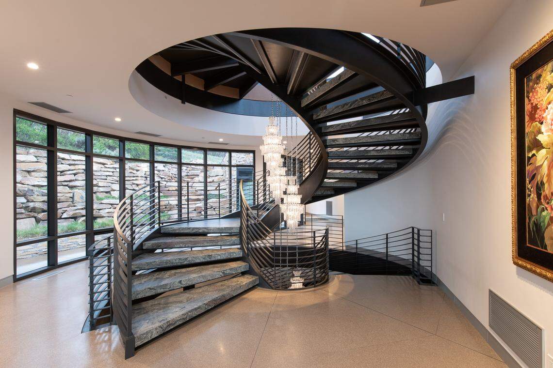 An incredible staircase in the home.