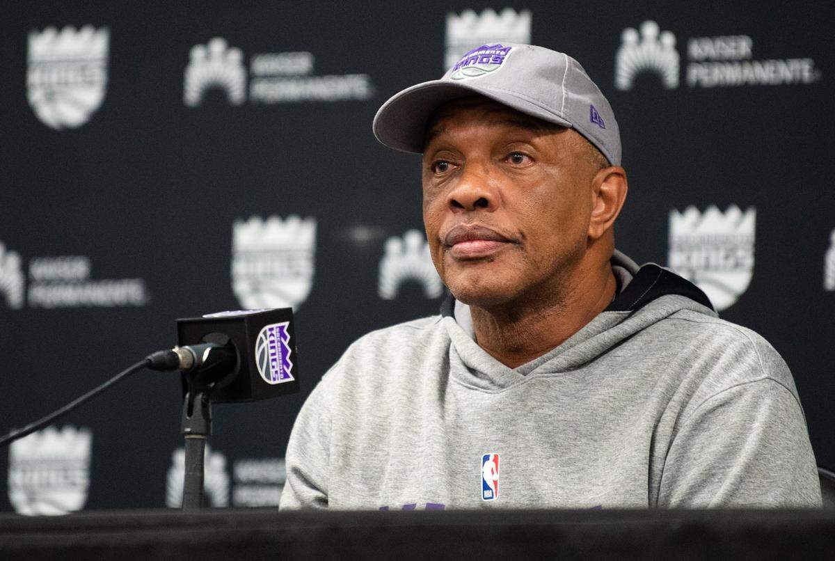 Sacramento Kings interim head coach Alvin Gentry speaks to the media during a press conference prior to his first game as new coach Monday, Nov. 22, 2021, against the Philadelphia 76ers at Golden 1 Center in Sacramento.