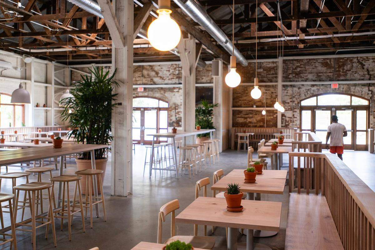 The interior of Slow & Low Smokehouse in Elk Grove awaits guests before the restaurant’s soft opening on Wednesday.