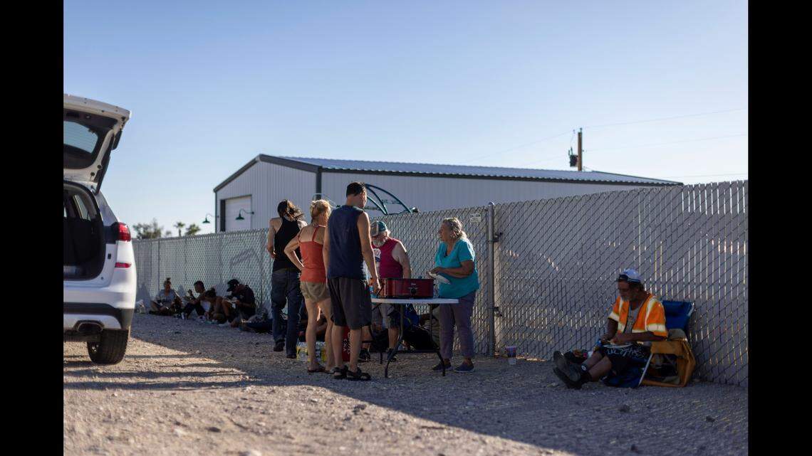 The alley where Norma Thornton now serves food to those in need.