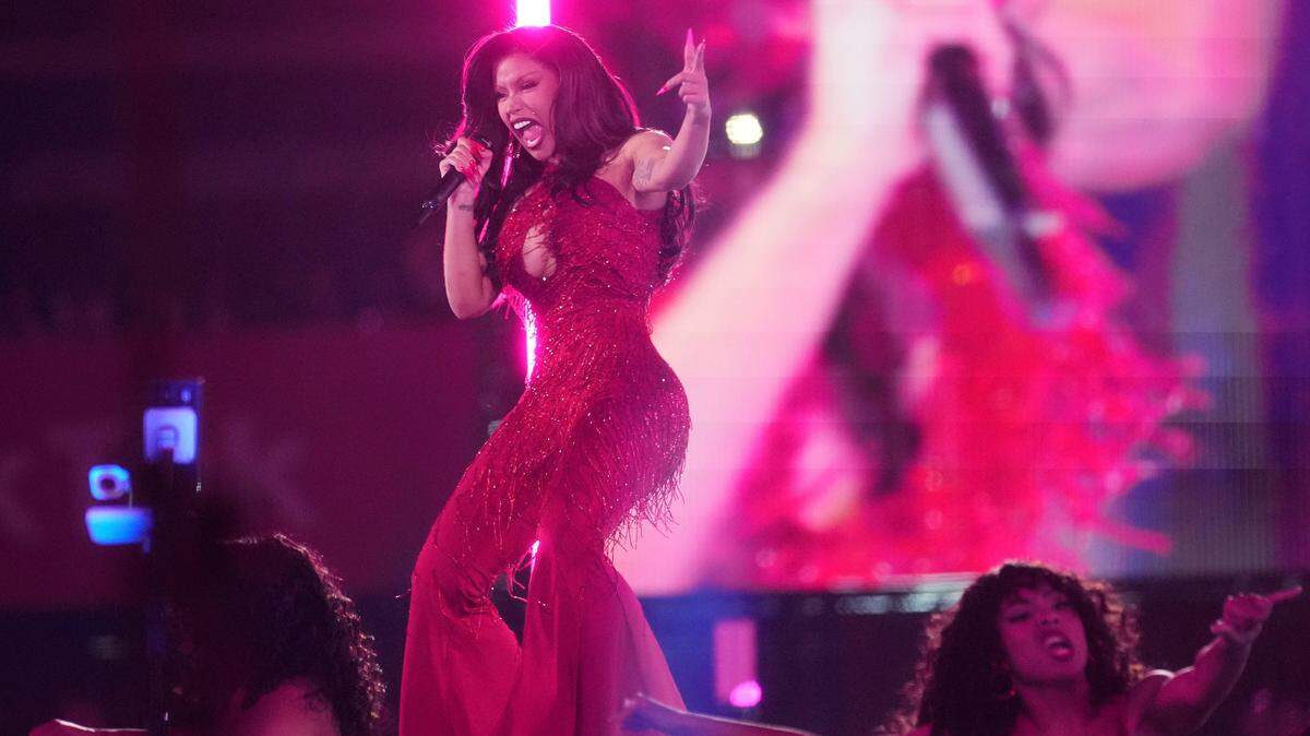 Cardi B performs at the TikTok in the Mix music festival at Sloan Park in Mesa, Arizona, on Dec. 10, 2023.