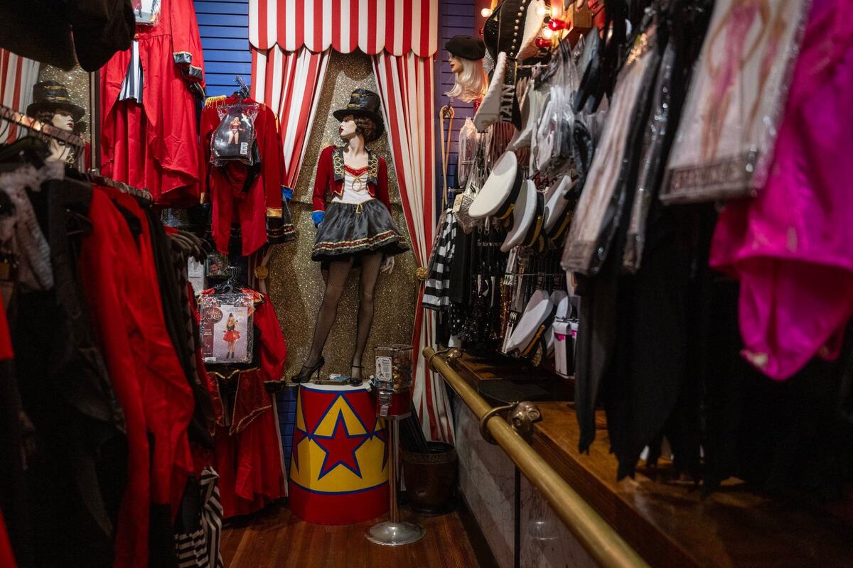 Costumes are displayed on one of the three floors at Evangeline’s in Old Sacramento on Wednesday. The store is celebrating 50 years in business.