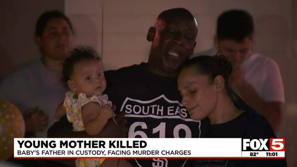 A 20-year-old Las Vegas woman’s family says she died after they found her with her baby, who survived. Police arrested her ex-boyfriend in San Diego.