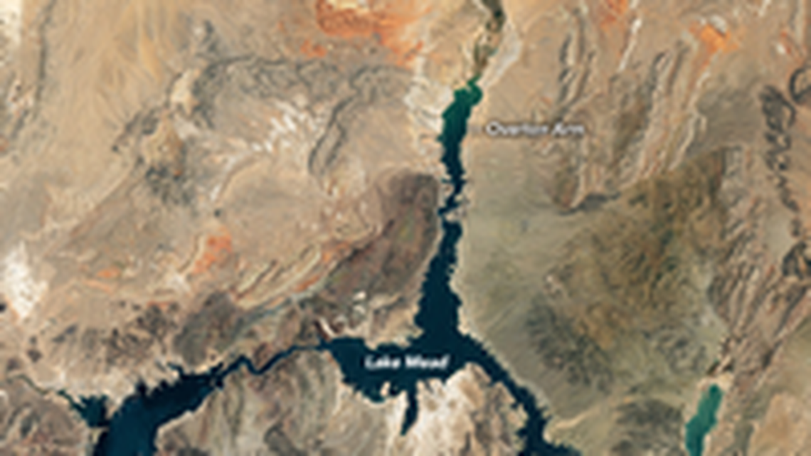 A NASA image from July 3, 2022, shows how much Lake Mead has shrunk. A fourth set of skeletal human remains has been found at the reservoir.