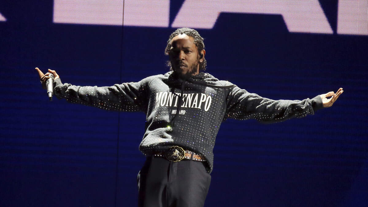 Kendrick Lamar performed at the Brit Awards 2018 in London on Feb. 21. The Compton-based rapper won a Pulitzer Prize on Monday.